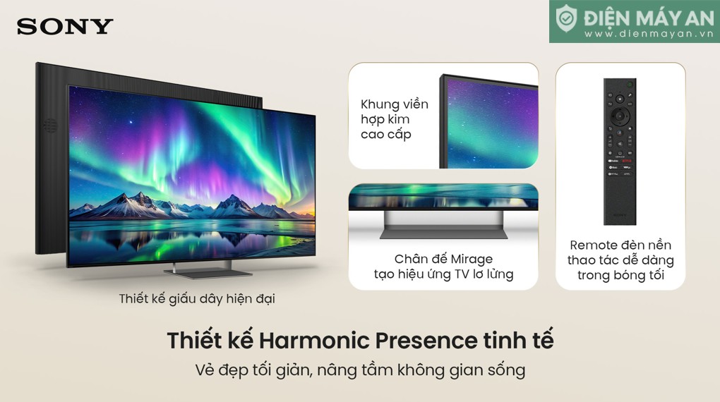 Google Tivi True RGB Sony AI 4K 75 inch K-75XR90M2